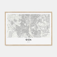 Giza Map Landscape Poster