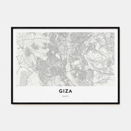 Giza Map Landscape Poster