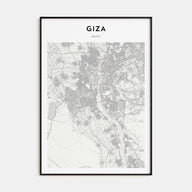 Giza Map Portrait Poster