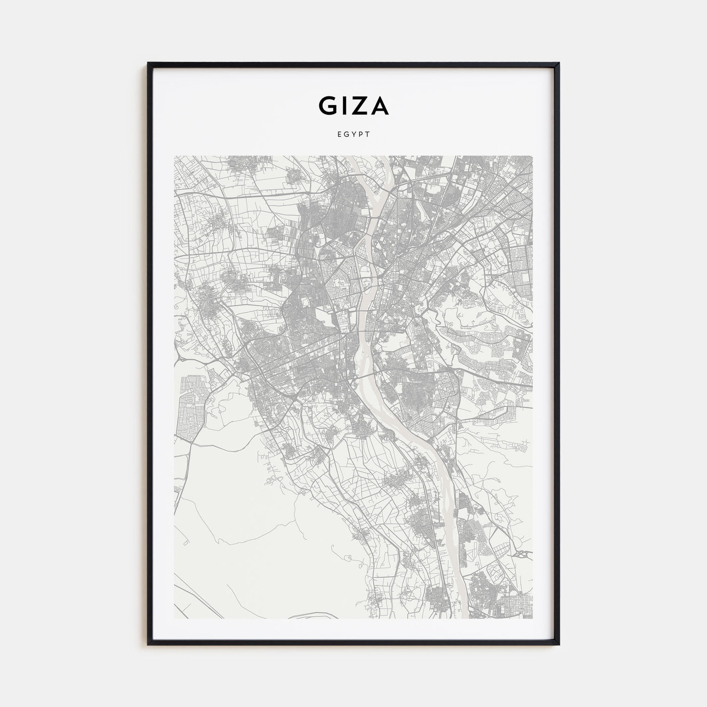 Giza Map Portrait Poster