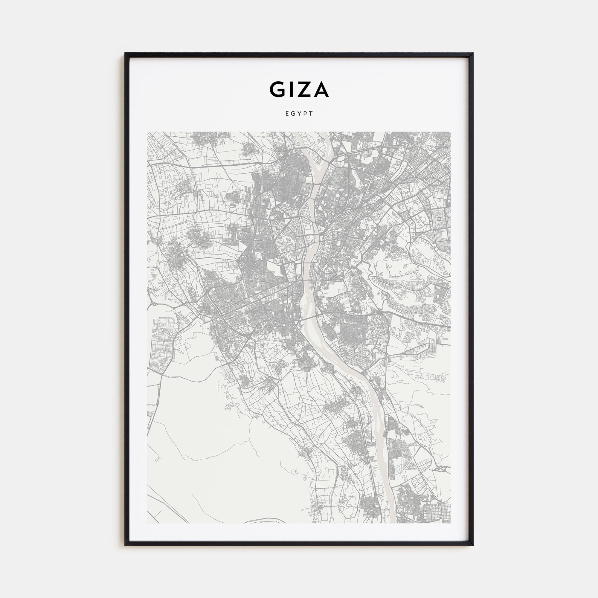 Giza Map Portrait Poster