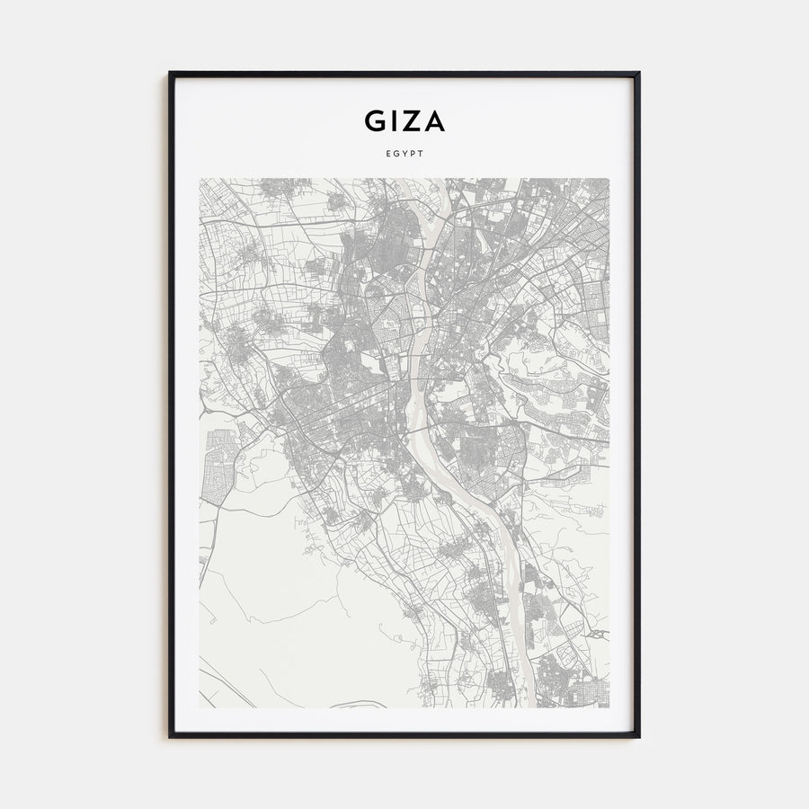 Giza Map Portrait Poster