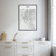 Giza Map Portrait Poster