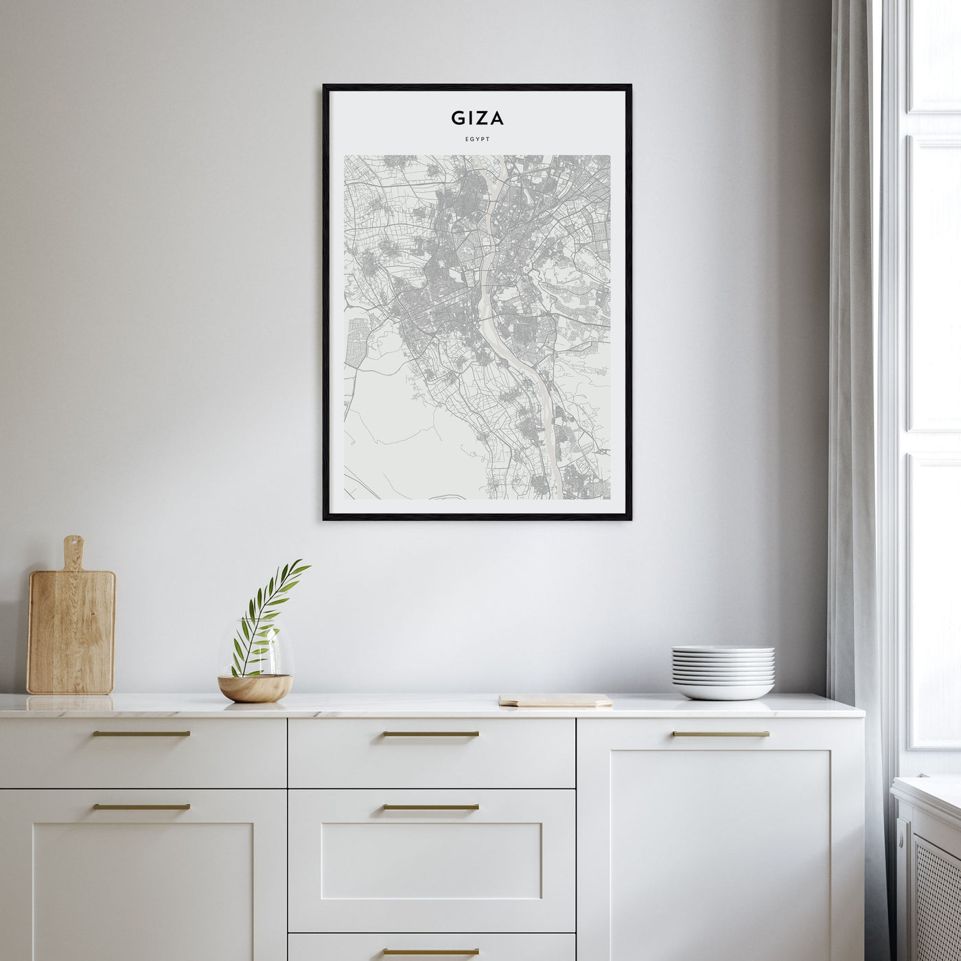 Giza Map Portrait Poster