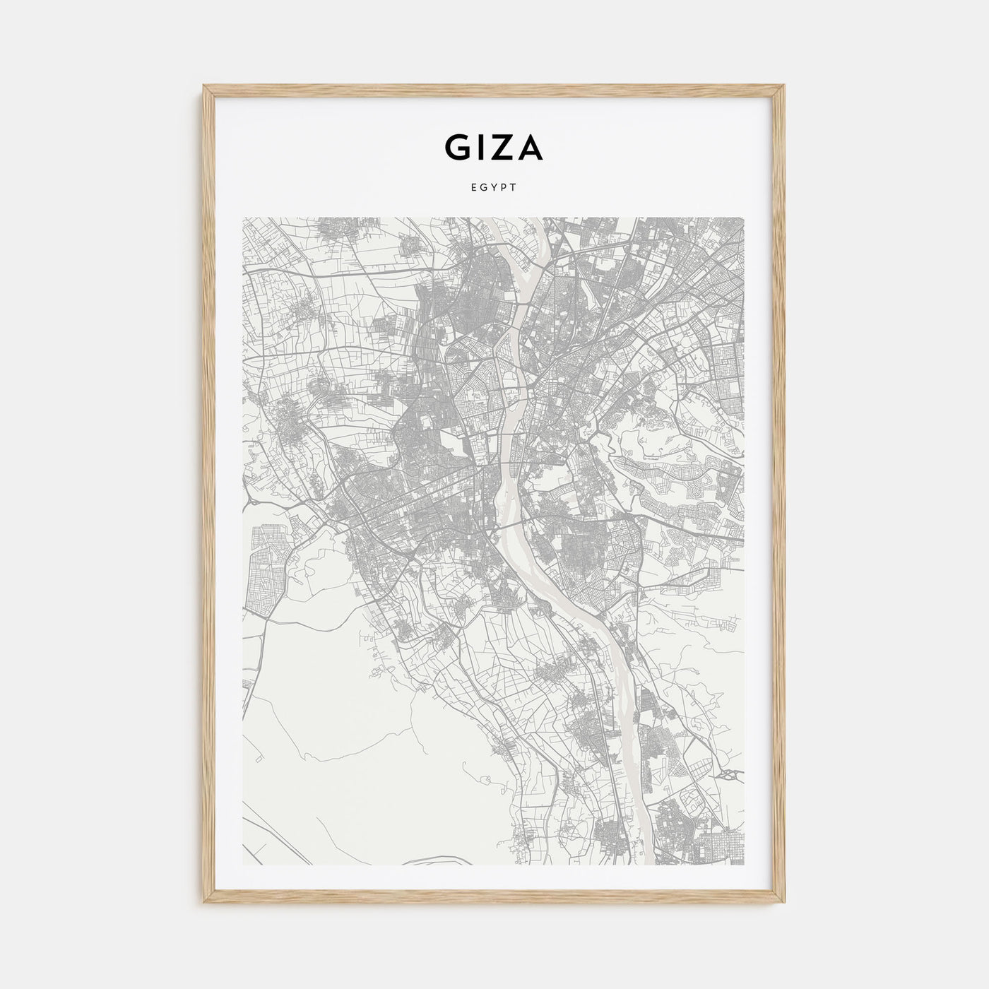 Giza Map Portrait Poster