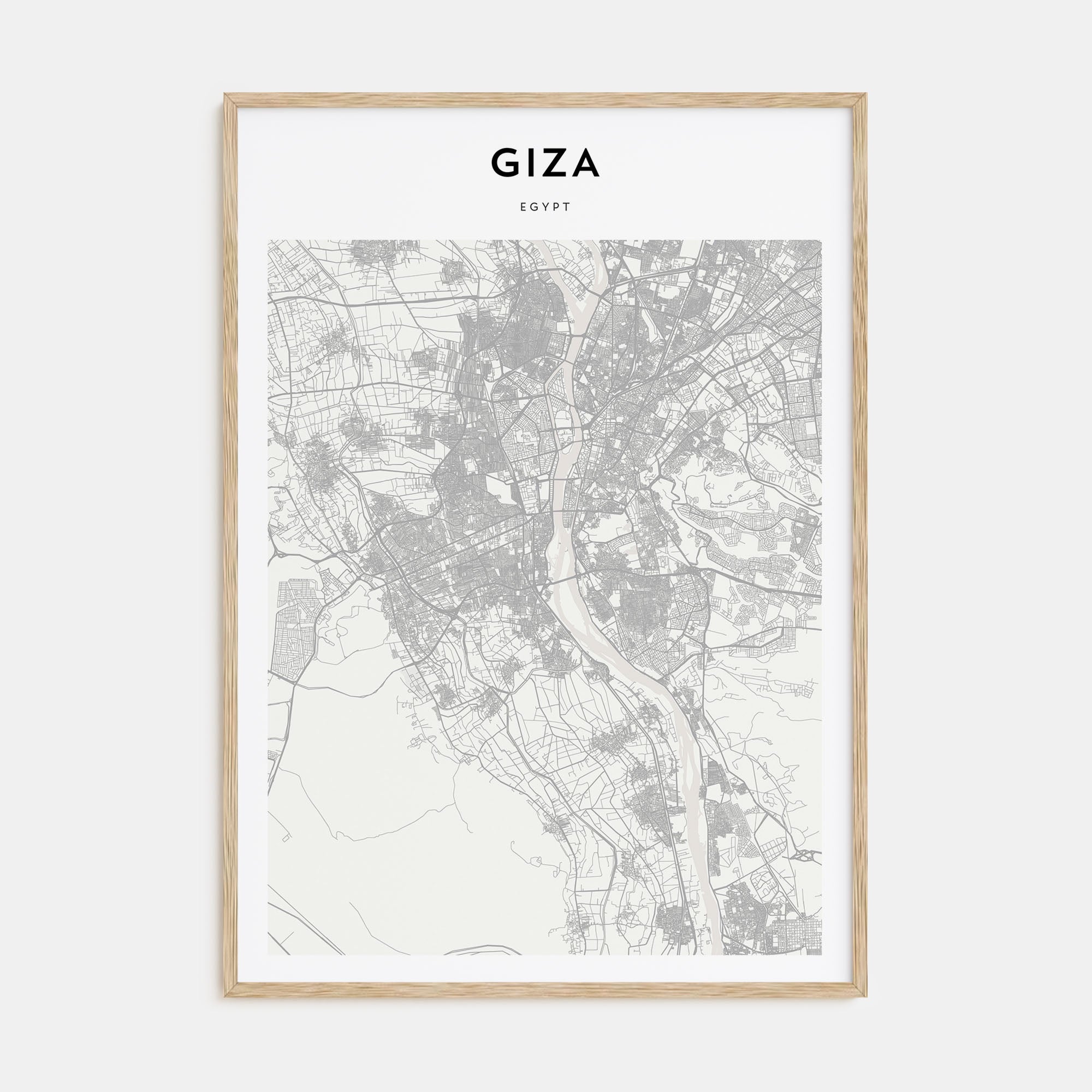 Giza Map Portrait Poster