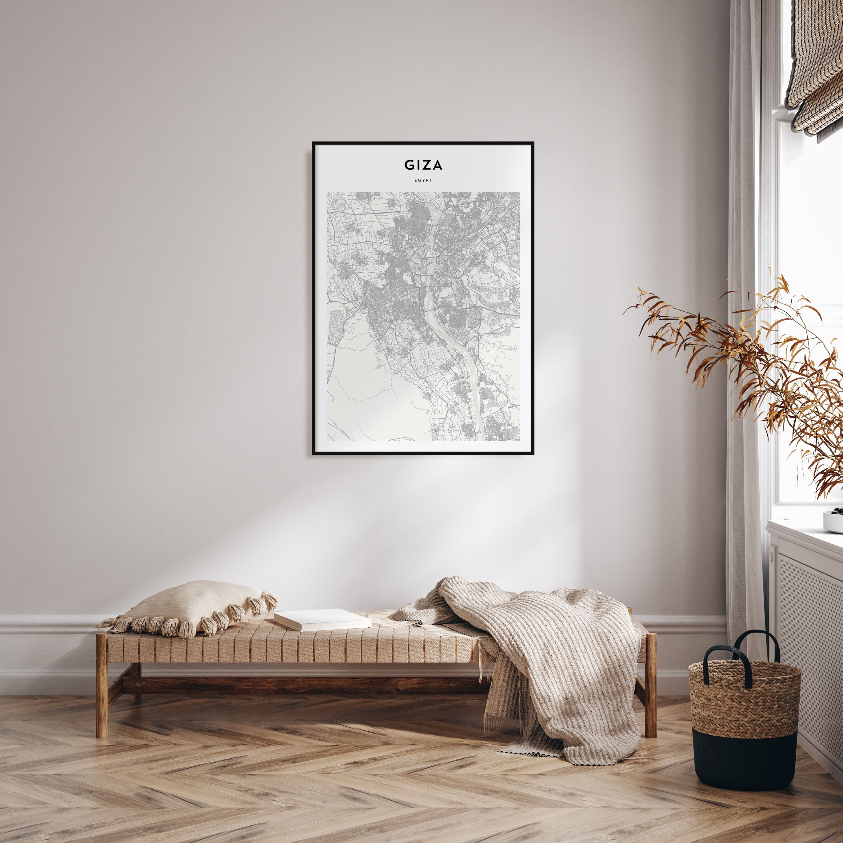 Giza Map Portrait Poster