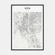 Giza Map Portrait Poster