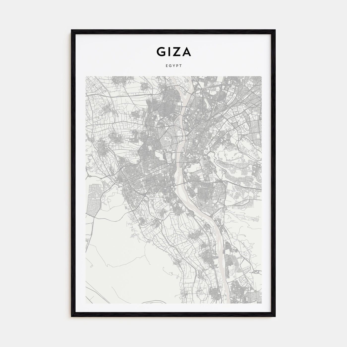 Giza Map Portrait Poster