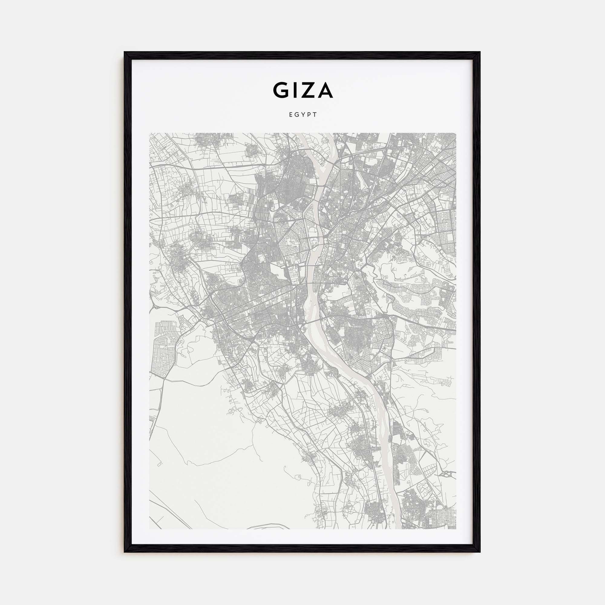 Giza Map Portrait Poster