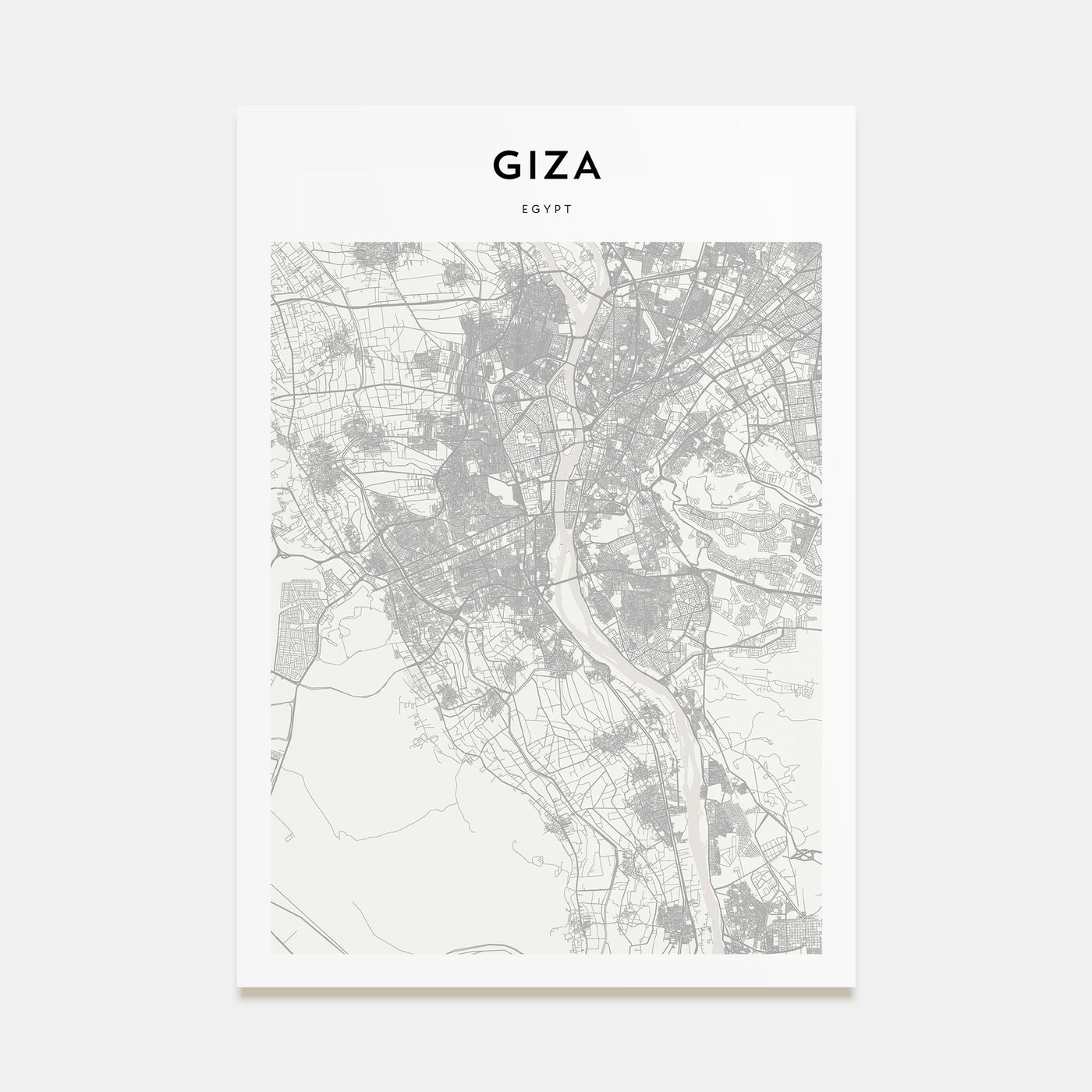 Giza Map Portrait Poster
