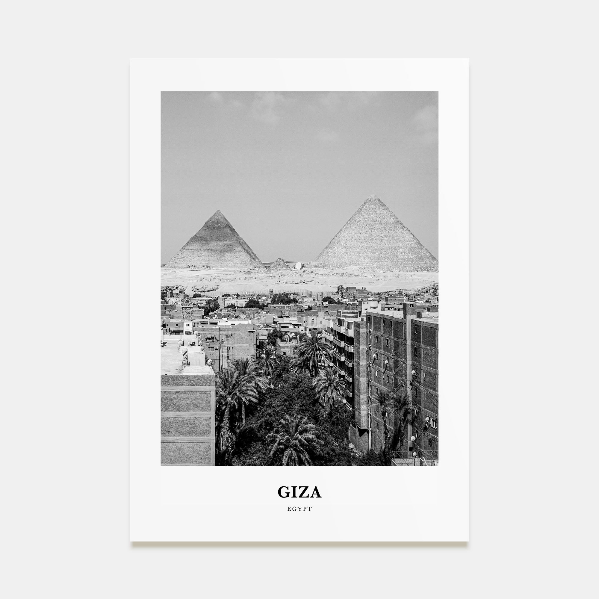 Giza Portrait B&W Poster