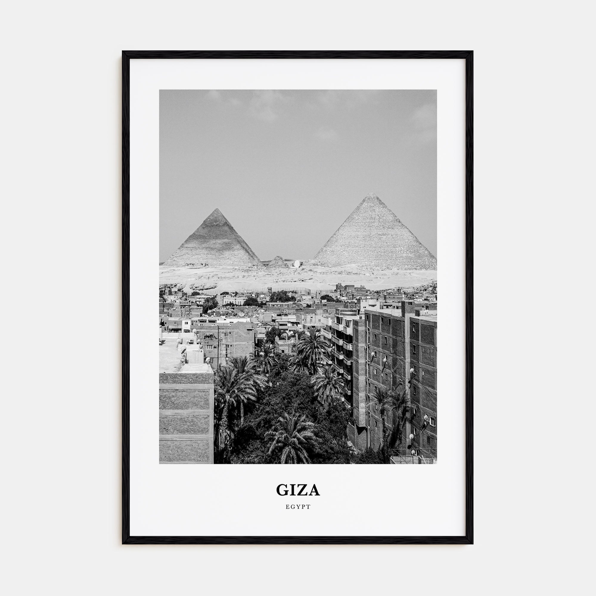 Giza Portrait B&W Poster