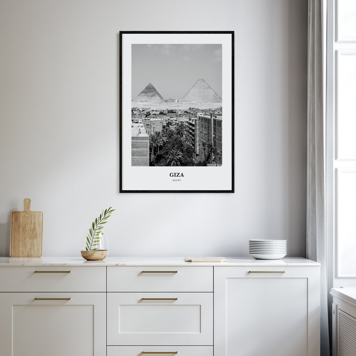 Giza Portrait B&W Poster