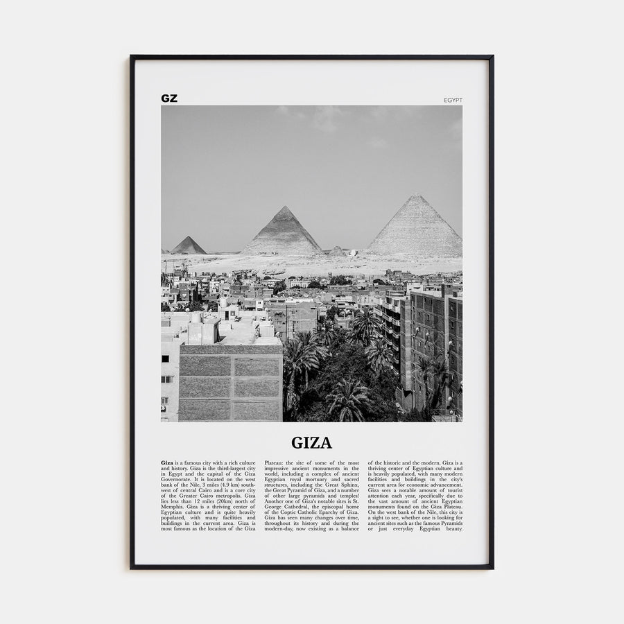 Giza Travel B&W Poster
