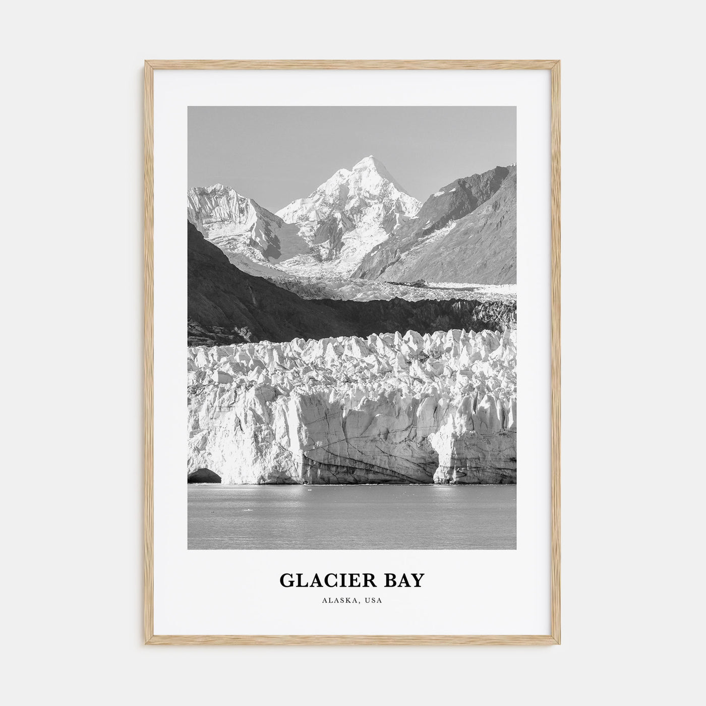 Glacier Bay National Park Portrait B&W Poster