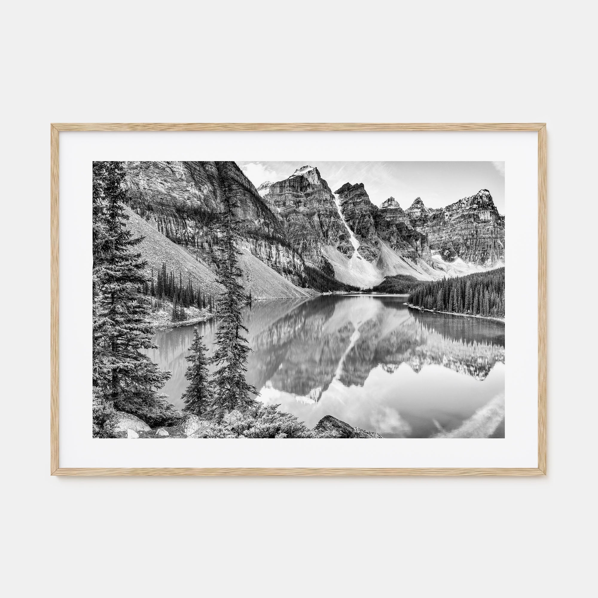 Glacier National Park Landscape B&W Poster