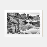 Glacier National Park Landscape B&W Poster