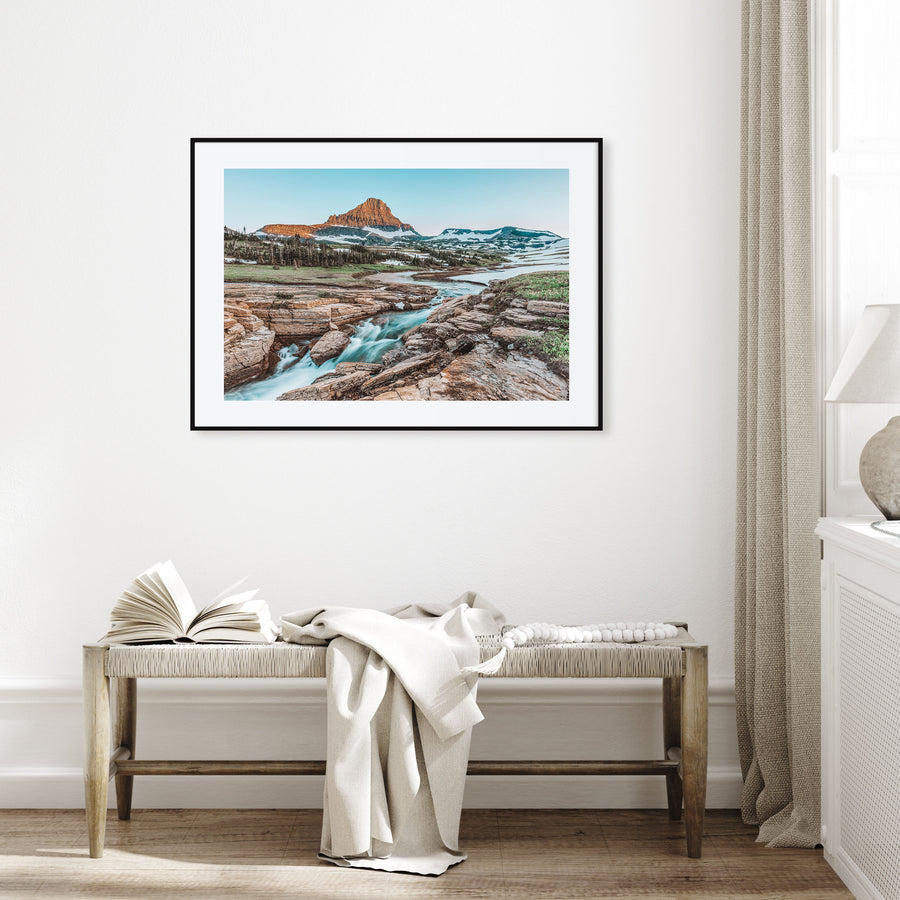 Glacier National Park Landscape Color Poster