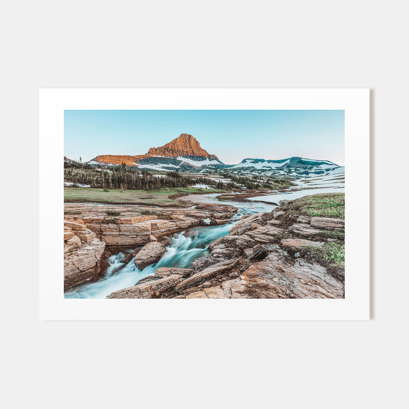 Glacier National Park Landscape Color Poster