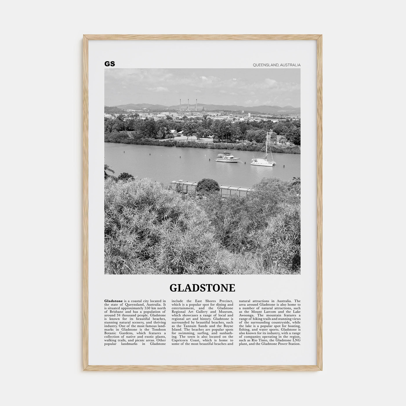 Gladstone Travel B&W Poster