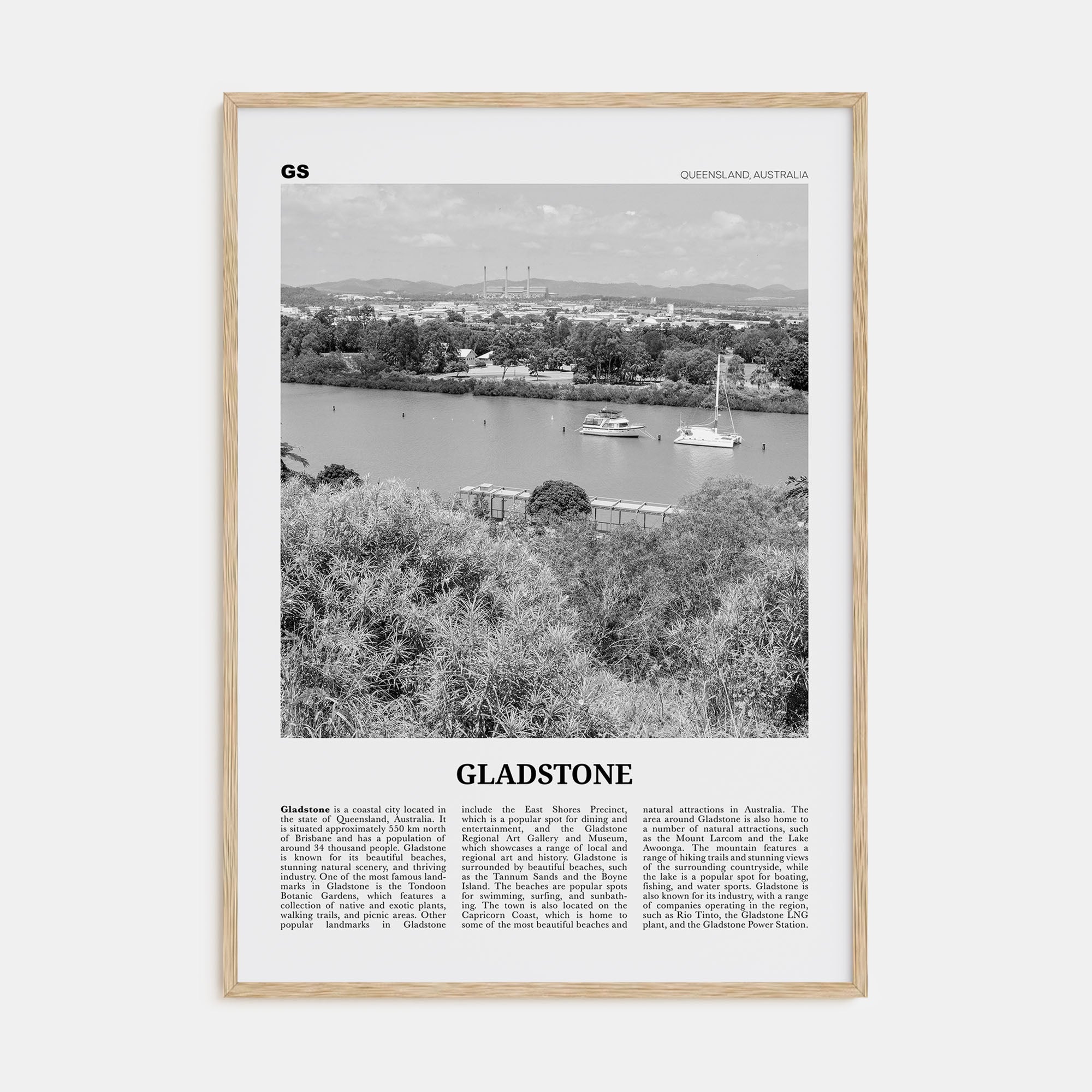 Gladstone Travel B&W Poster