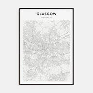 Glasgow Map Portrait Poster