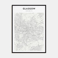 Glasgow Map Portrait Poster