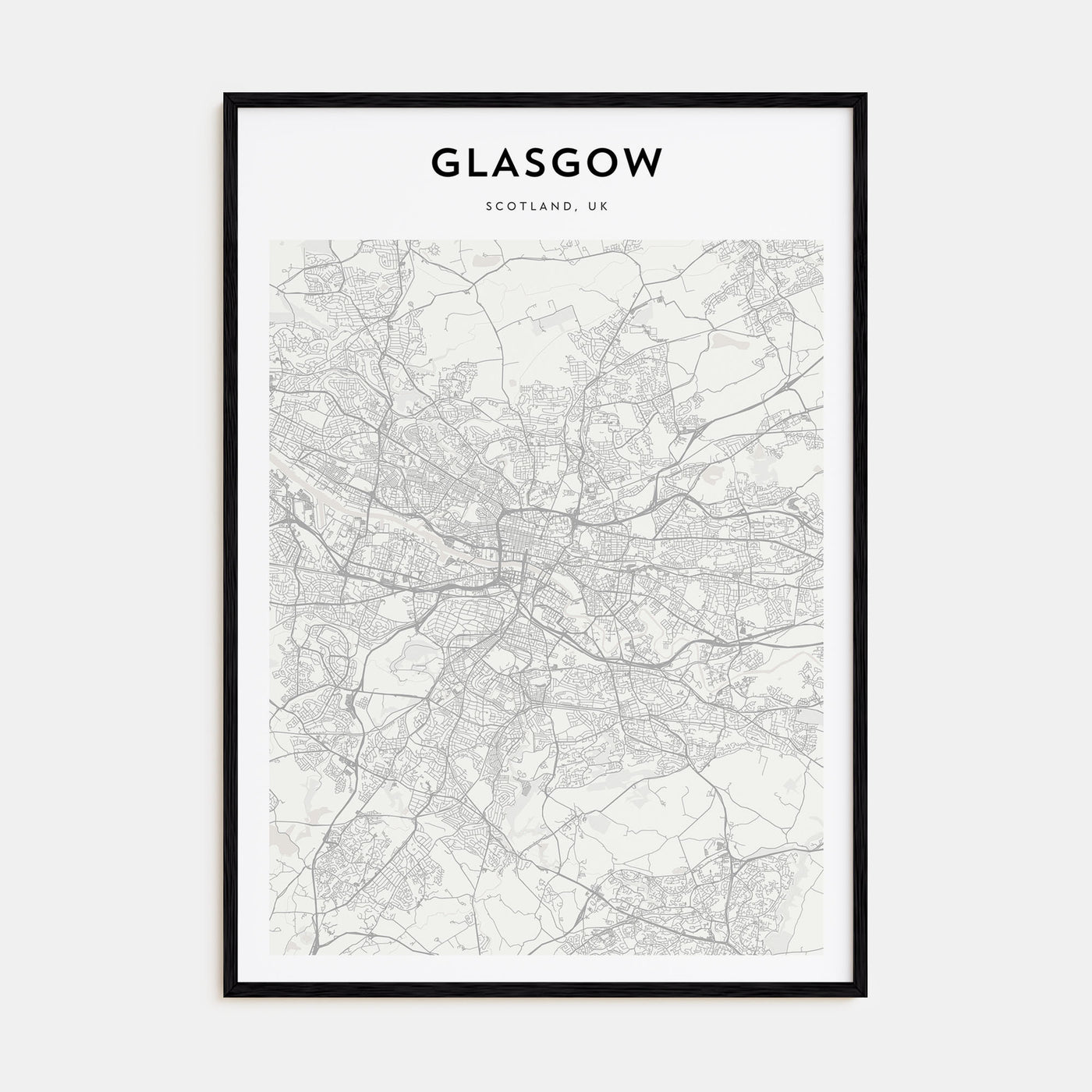 Glasgow Map Portrait Poster