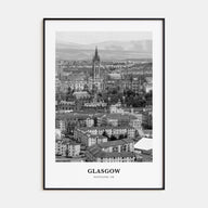 Glasgow Portrait B&W Poster
