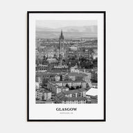 Glasgow Portrait B&W Poster