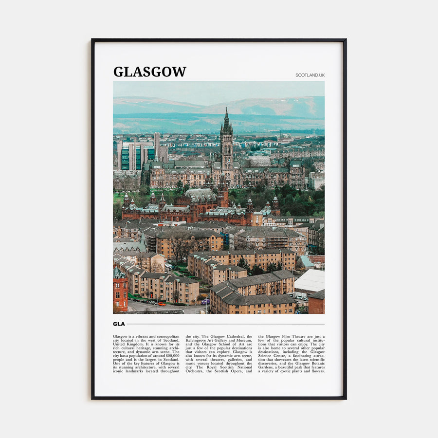 Glasgow Travel Color Poster