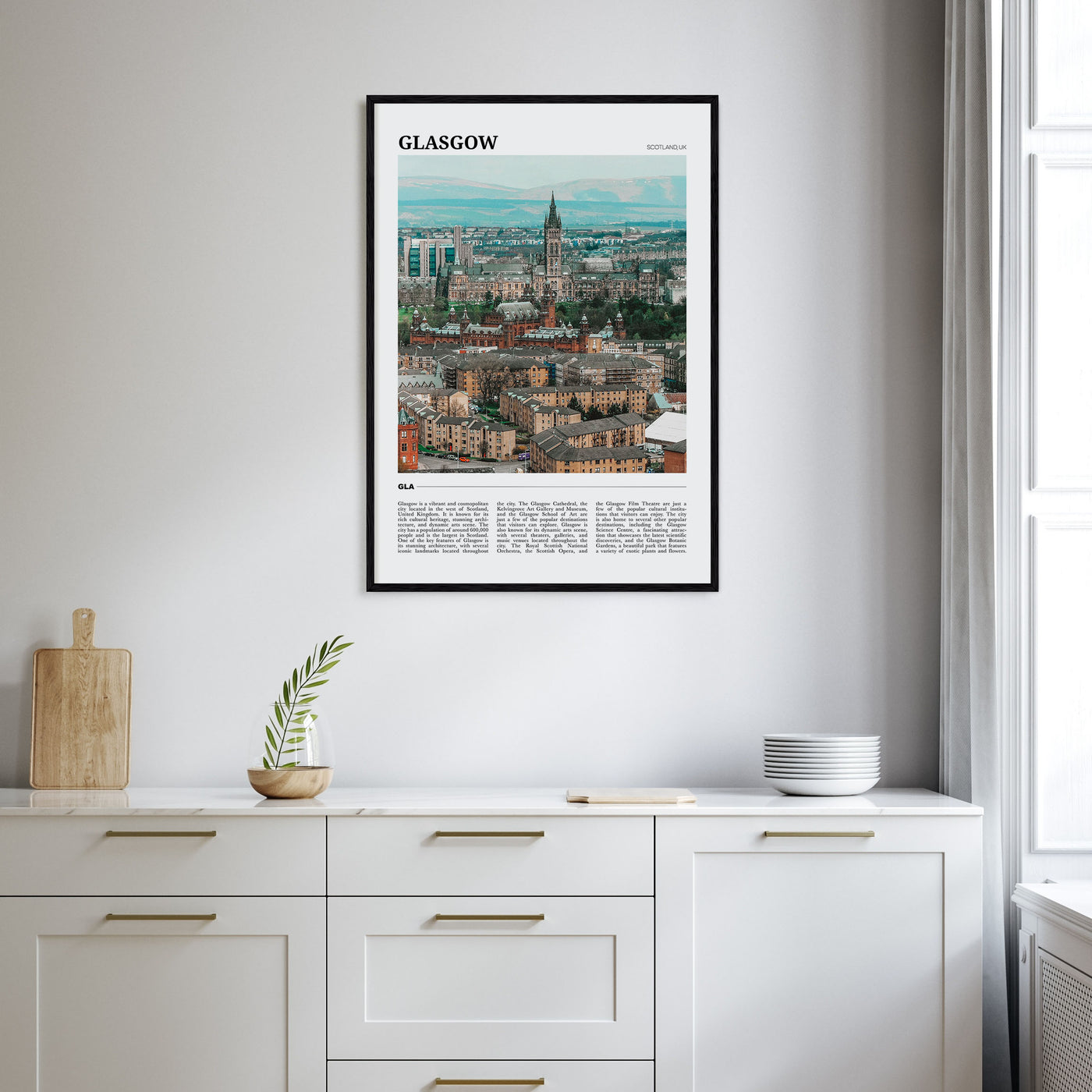 Glasgow Travel Color Poster