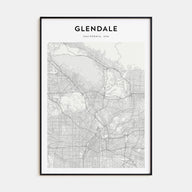 Glendale, California Map Portrait Poster