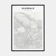 Glendale, California Map Portrait Poster