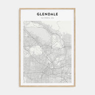 Glendale, California Map Portrait Poster