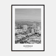 Glendale, California Portrait B&W Poster