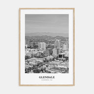 Glendale, California Portrait B&W Poster