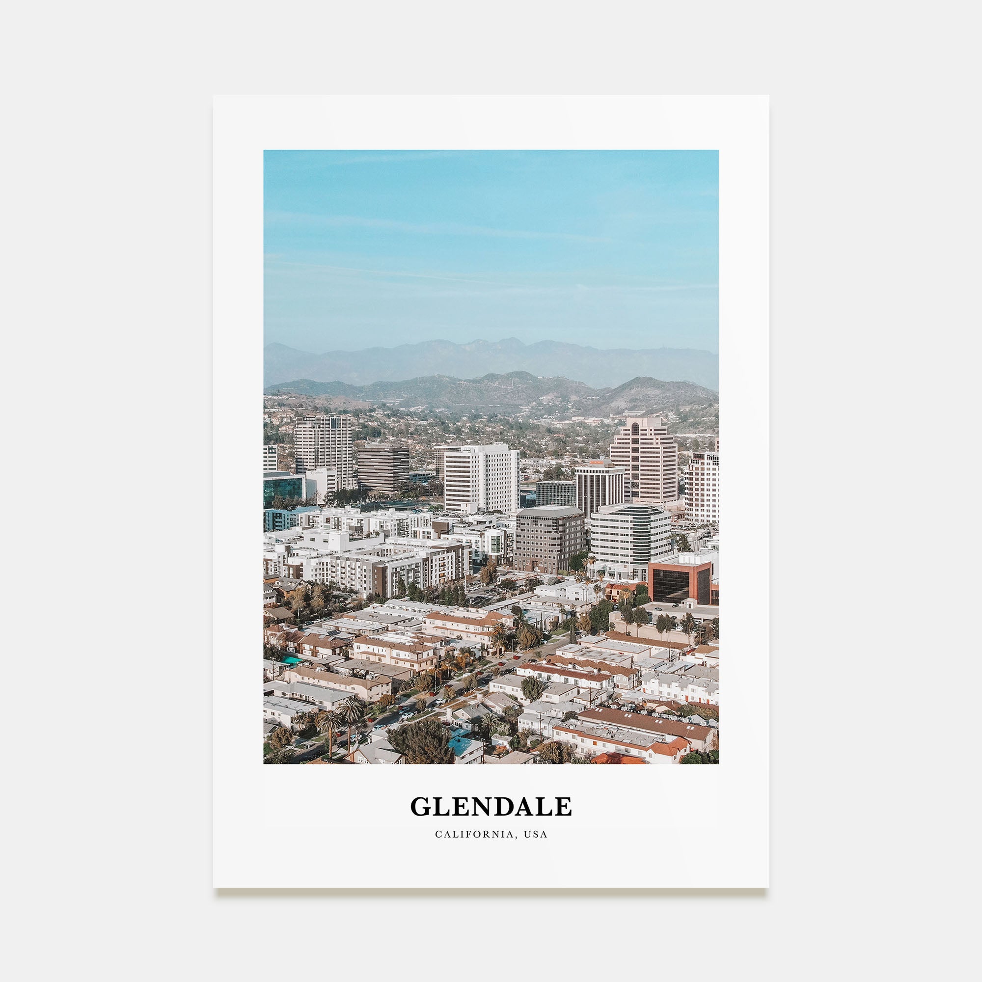 Glendale, California Portrait Color Poster