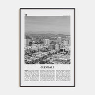 Glendale, California Travel B&W Poster