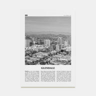Glendale, California Travel B&W Poster