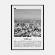 Glendale, California Travel B&W Poster