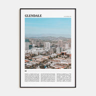 Glendale, California Travel Color Poster