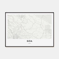 Goa Map Landscape Poster