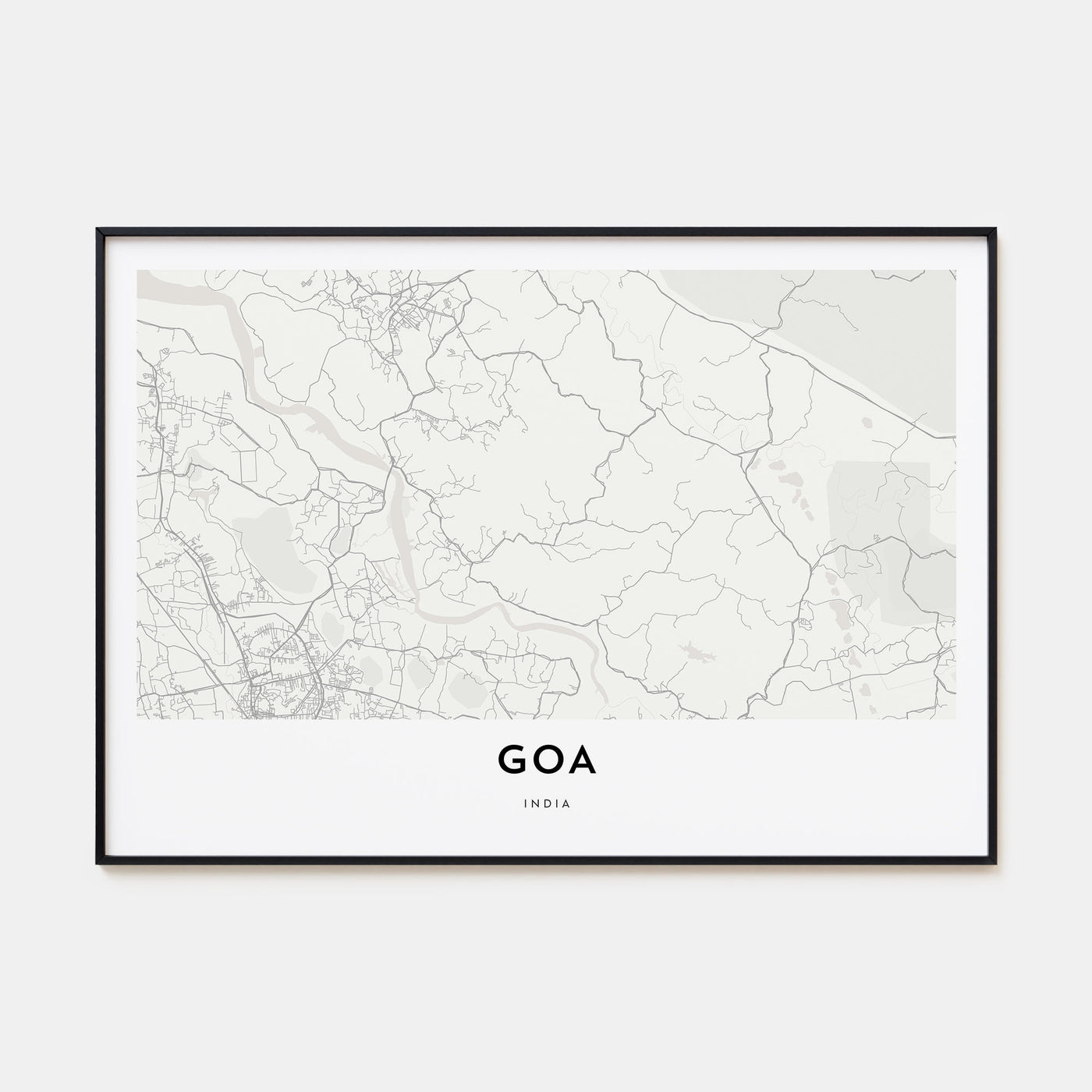 Goa Map Landscape Poster