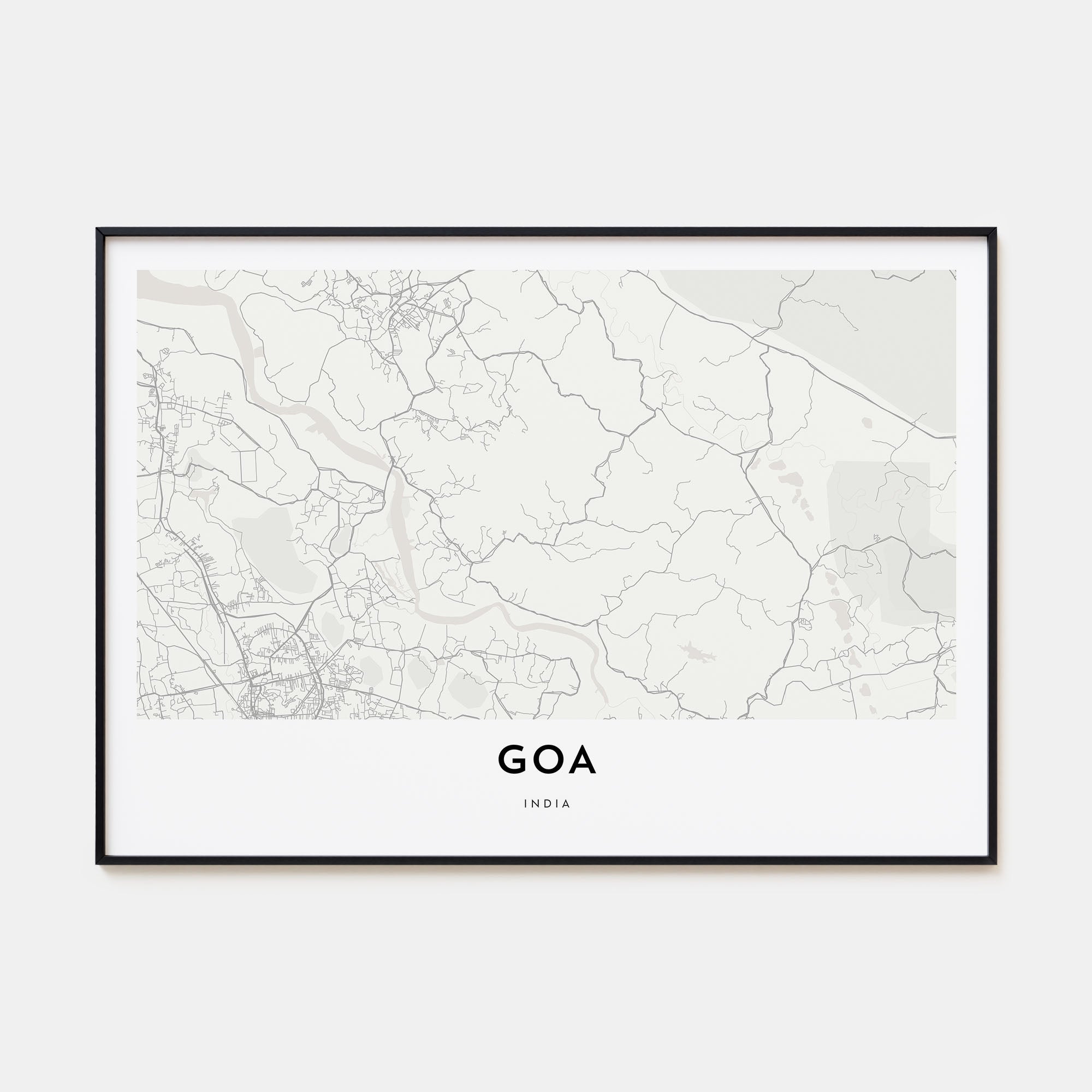 Goa Map Landscape Poster