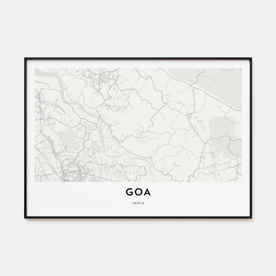 Goa Map Landscape Poster
