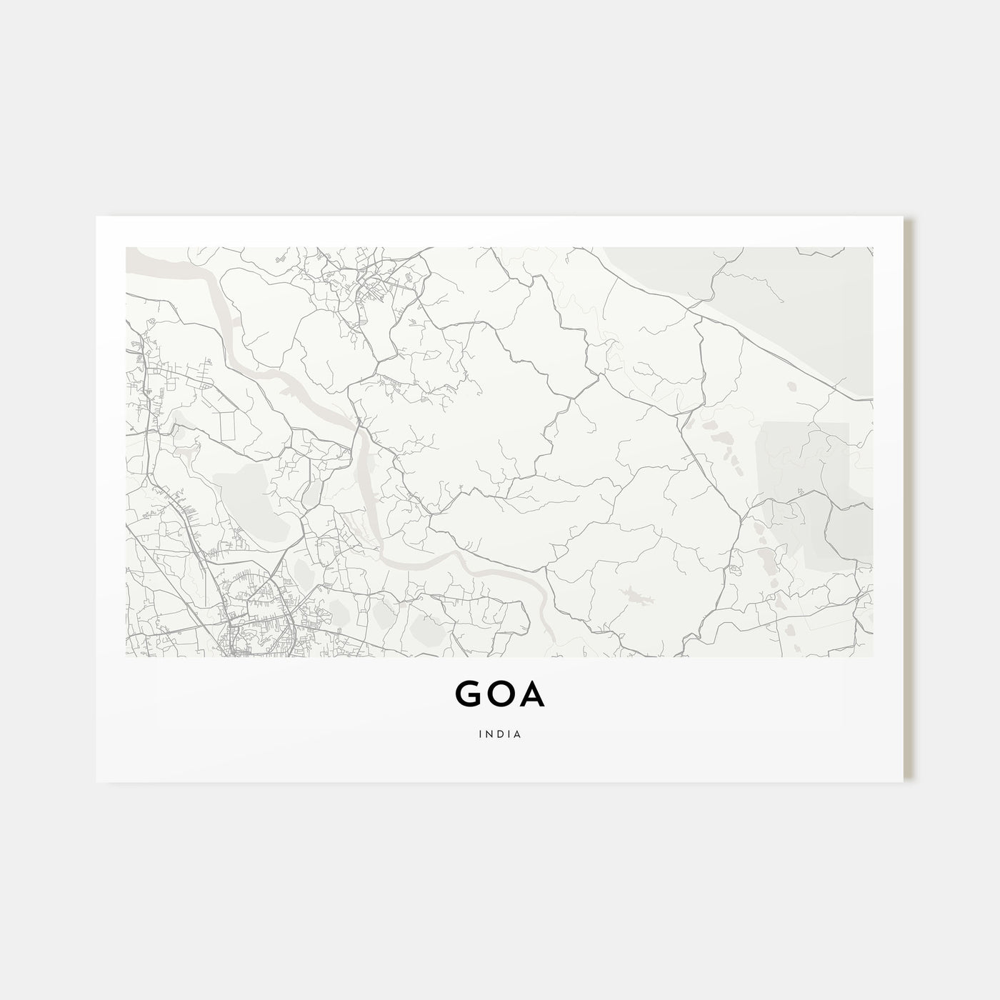Goa Map Landscape Poster