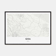 Goa Map Landscape Poster