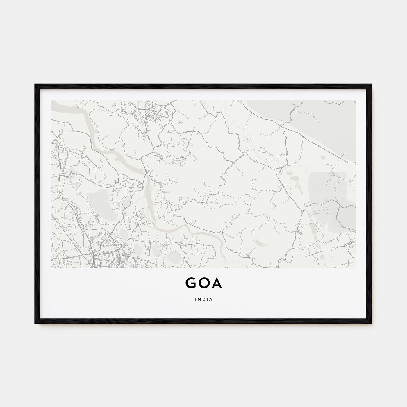 Goa Map Landscape Poster